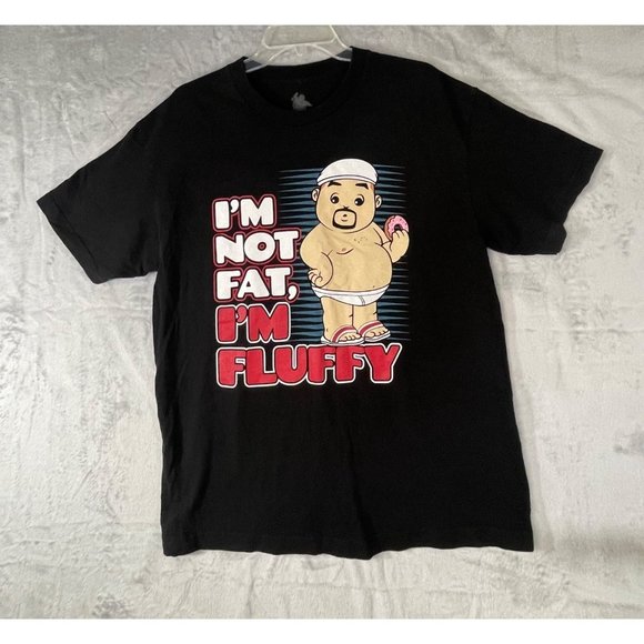 Fluffy Mens shirt Large Gabriel Iglesias " I'm not fat I'm Fluffy" - Picture 5 of 8